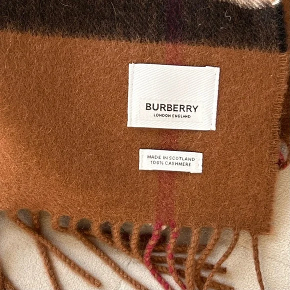 Burberry Brown and Black Checkered Scarf - Picture 7 of 8